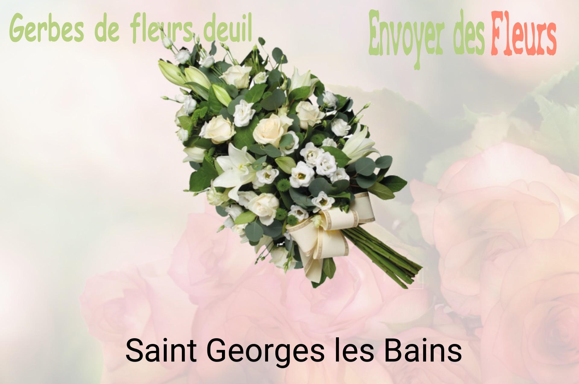 Gerbe de fleurs de deuil livrée à Saint-Georges-les-Bains